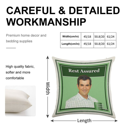 Phil Dunphy Rest Assured Linen Throw Pillow Cover