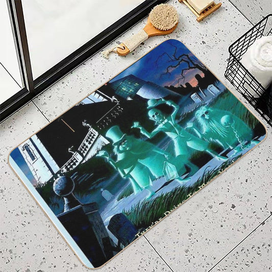 HAUNTED MANSION Vintage Ghosts Advertising Print Bath Mat