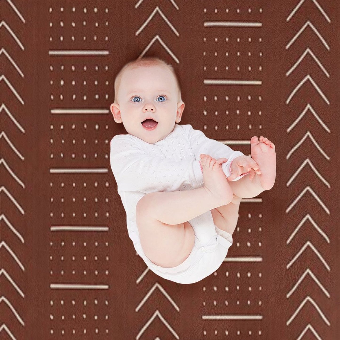 Rust Mud Cloth 1 Throw Blanket