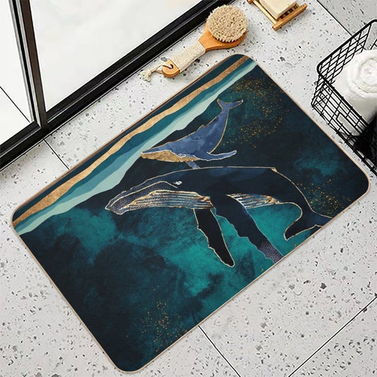 Moonlit Whales Bath Mat