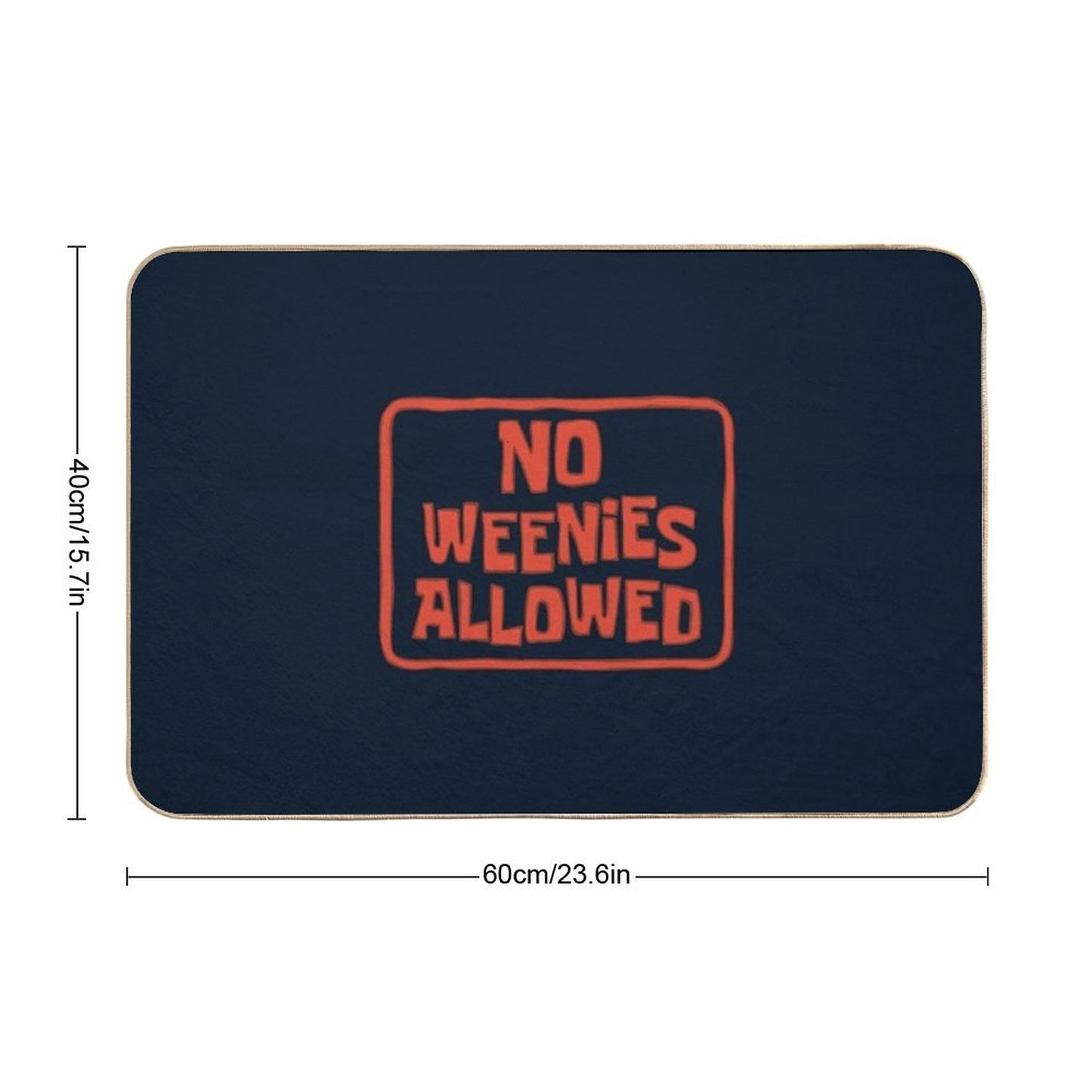 No Weenies Allowed Spongebob Bath Mat
