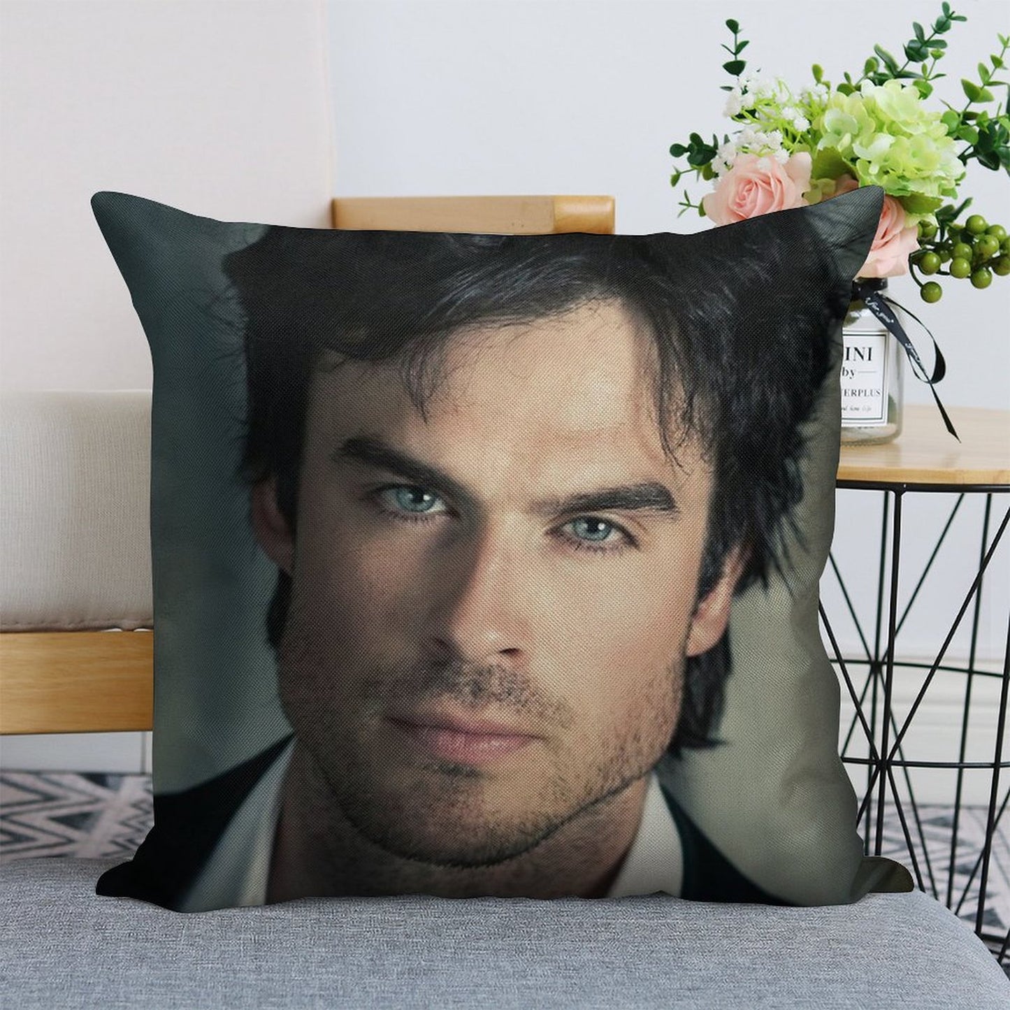 Ian Linen Throw Pillow Cover