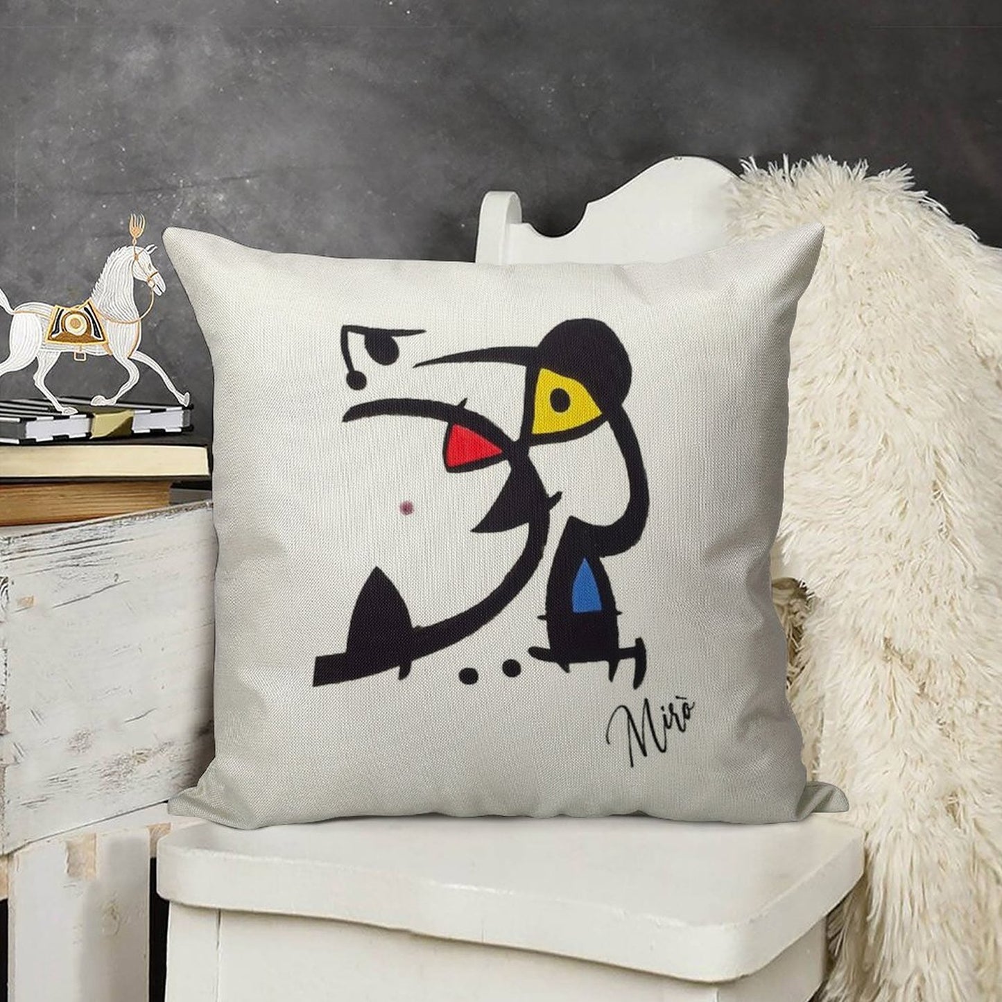 Mirò Linen Throw Pillow Cover