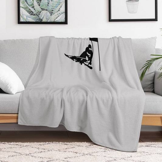 Skier Throw Blanket