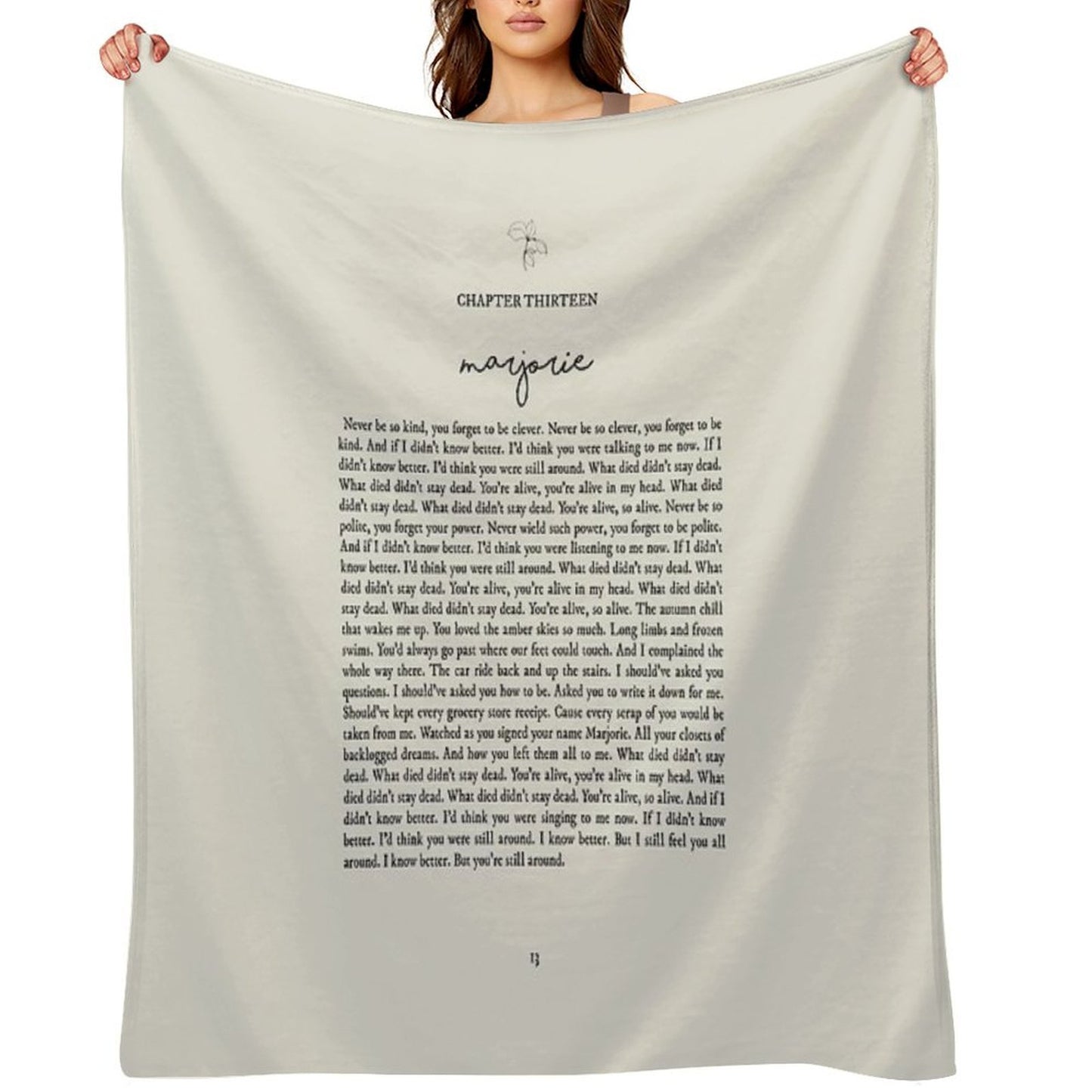 Marjorie Lyrics Throw Blanket