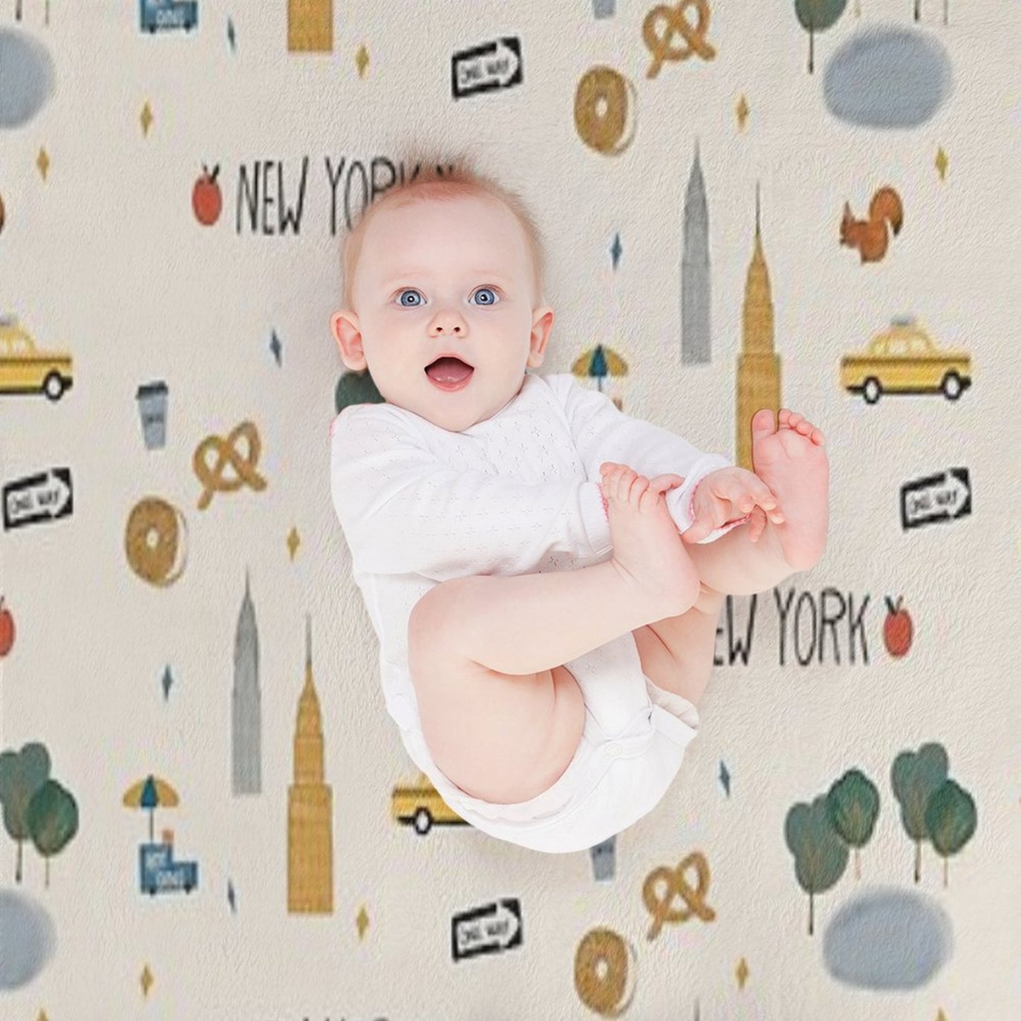 New York City Poster Throw Blanket