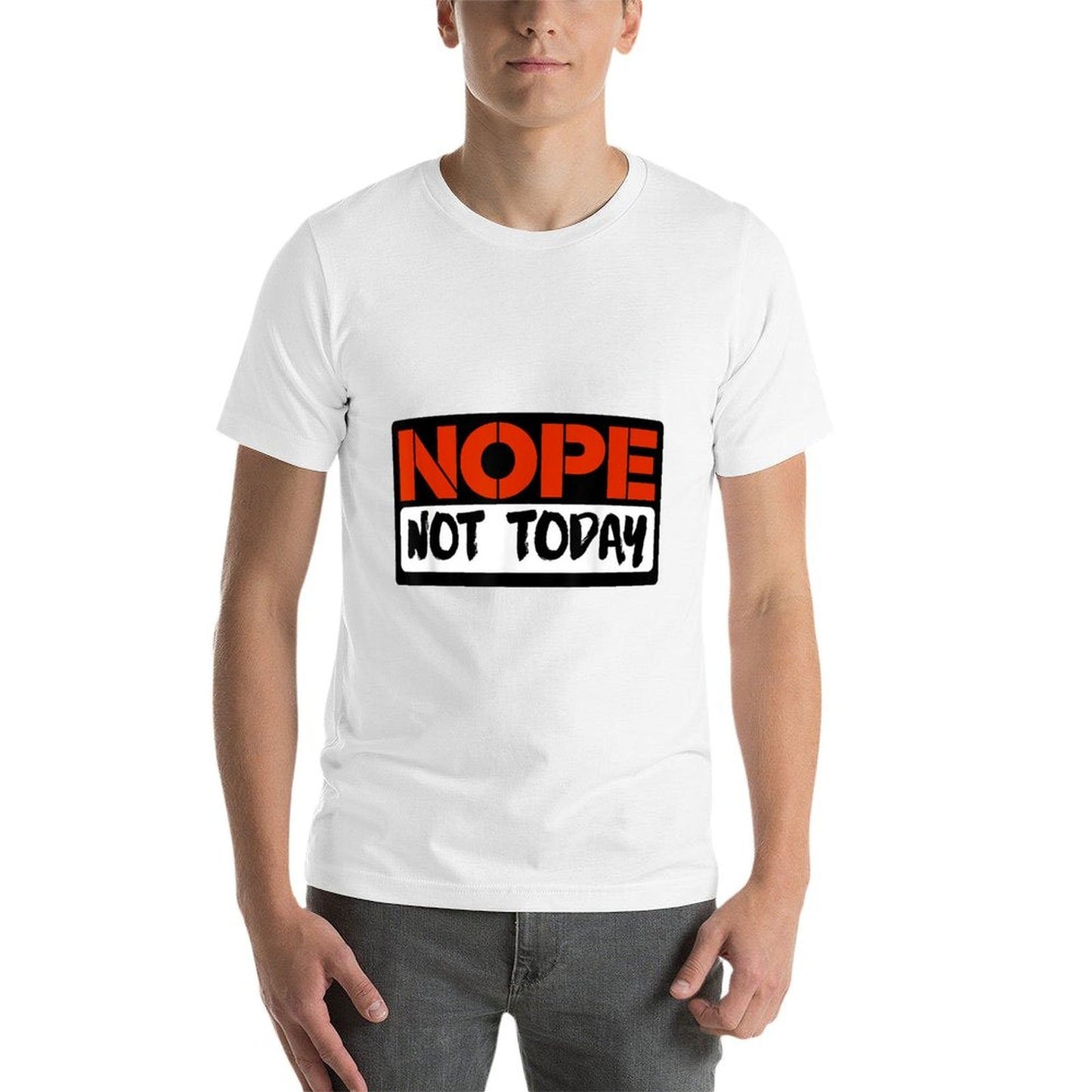 Nope Not Today Heathered Texture T-Shirt