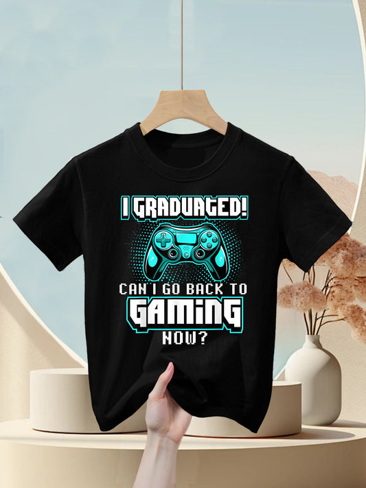 I Graduated Can I Go Back To Gaming Now - Graduation Class Kids T-Shirt