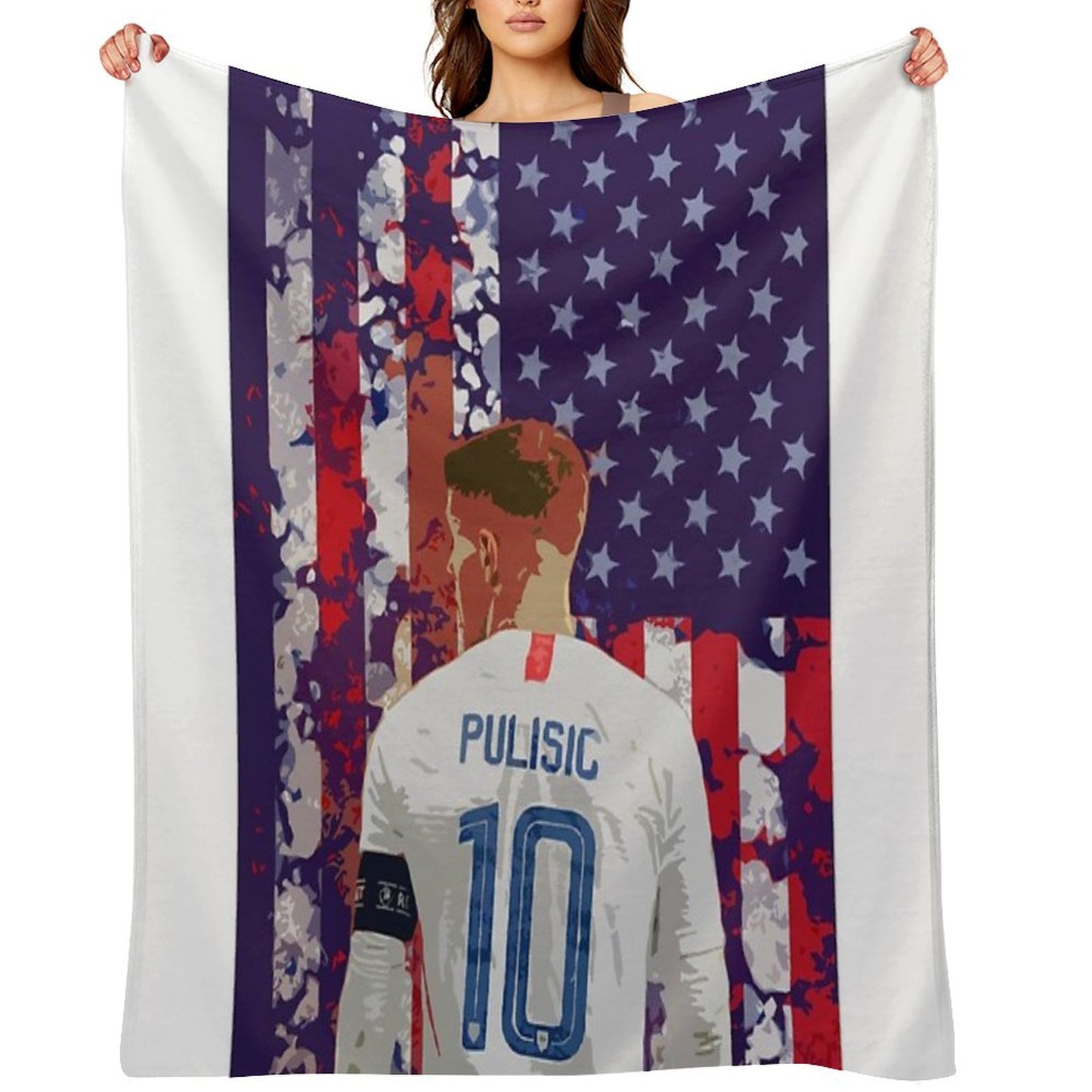 Christian Pulisic USA Poster Throw Blanket
