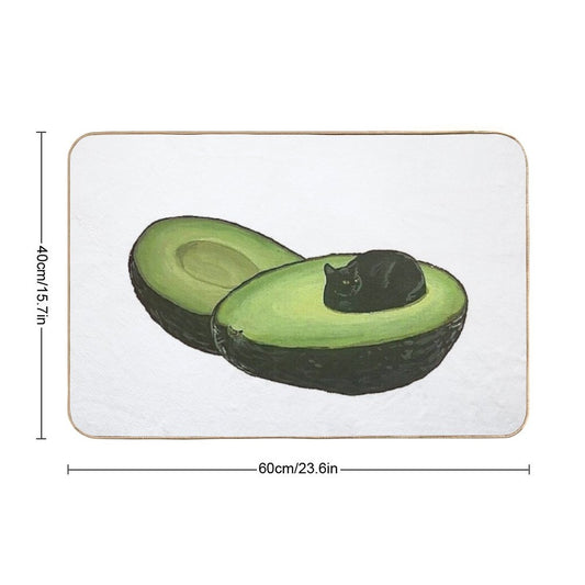 Avocado Cat Bath Mat
