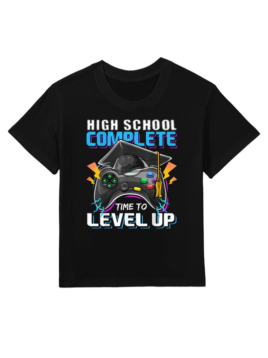 High School Complete Video Game Senior Graduation Gift Boys Kids T-Shirt
