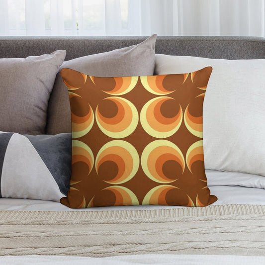 70's Retro 2 Starburst Soft Short Plush Fabric Throw Pillow
