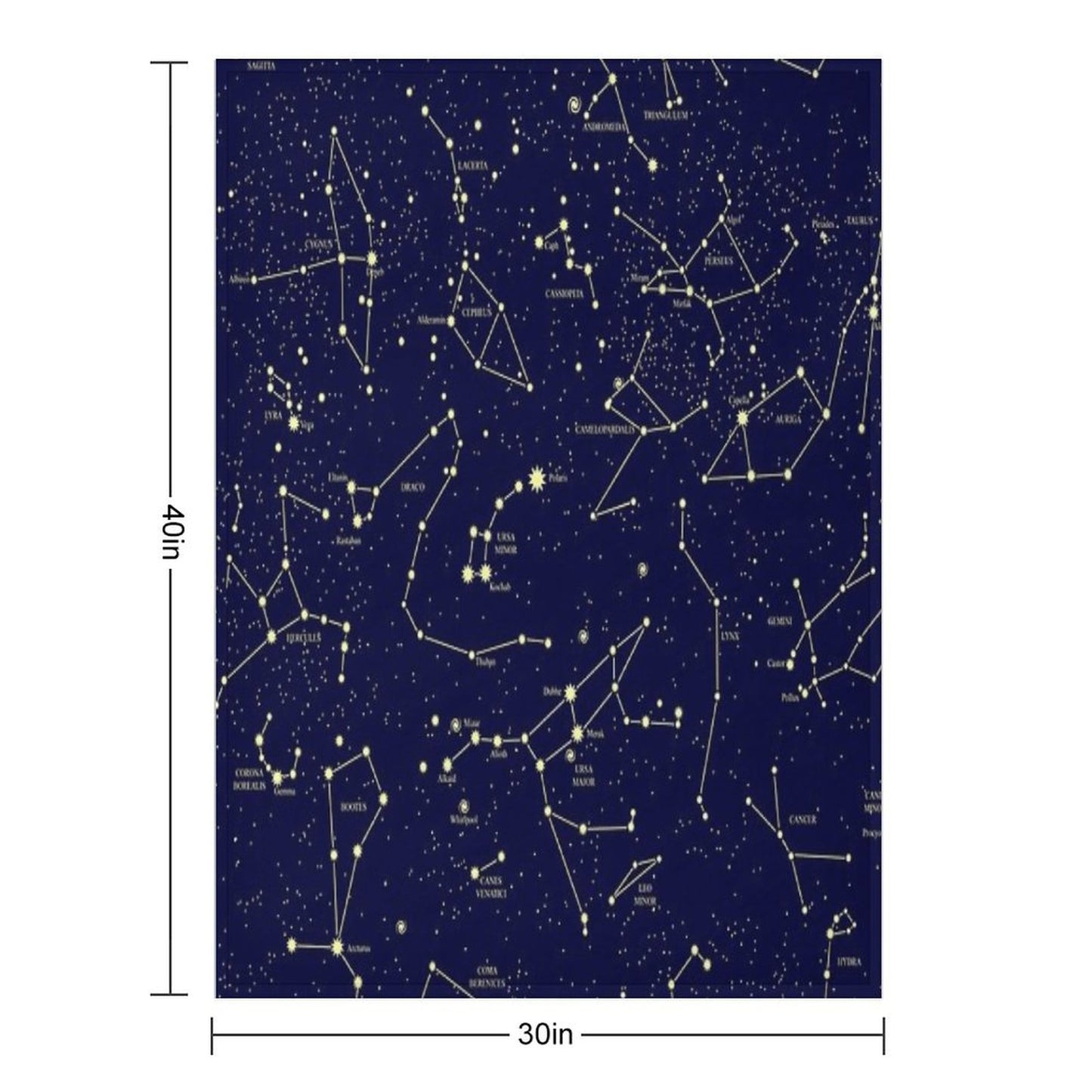Constellation Astronomy Star Map Night Sky Throw Blanket