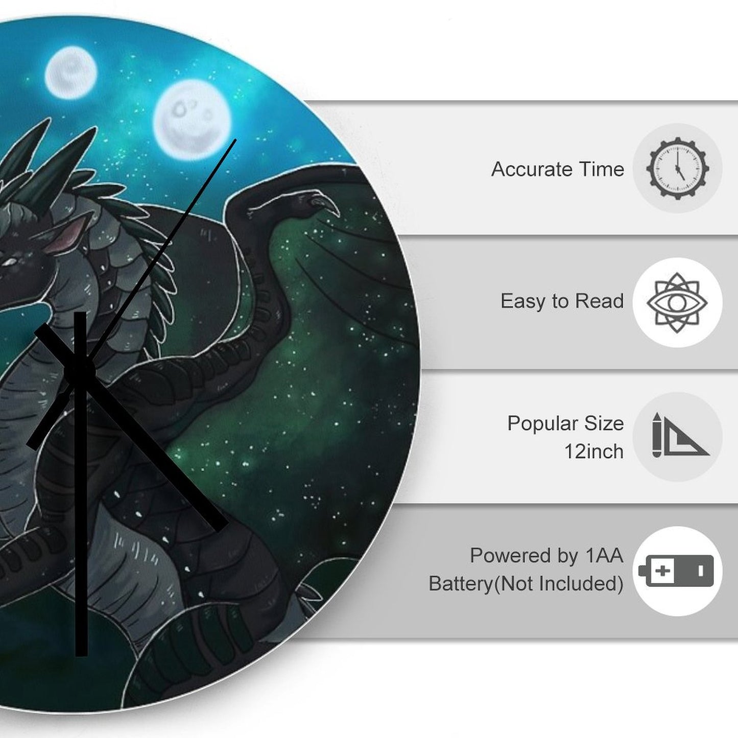 Wings of Fire - Moonwatcher Wall Clock