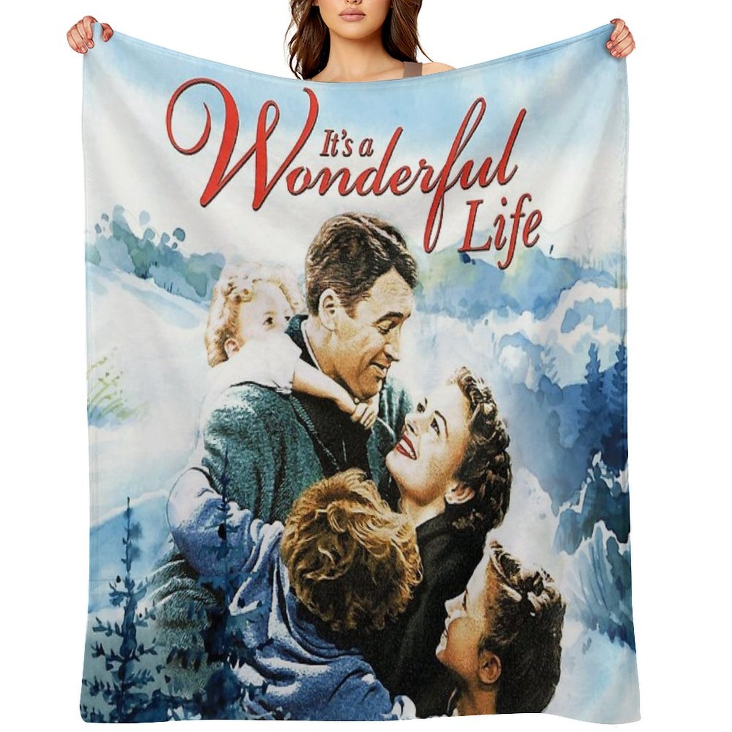It's A Wonderful Life Scene Throw Blanket