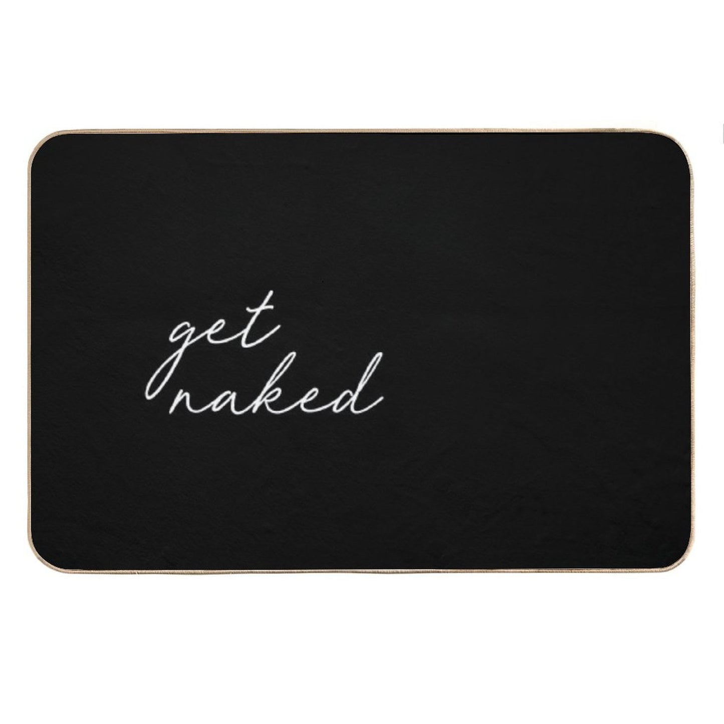 Get Naked, Black And White Bath Mat