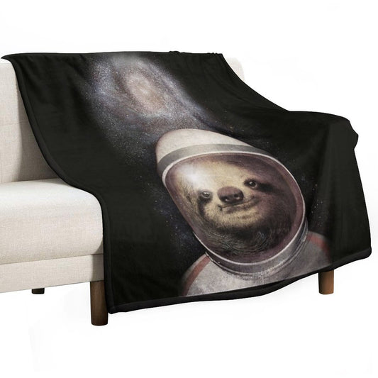 Space Sloth Throw Blanket