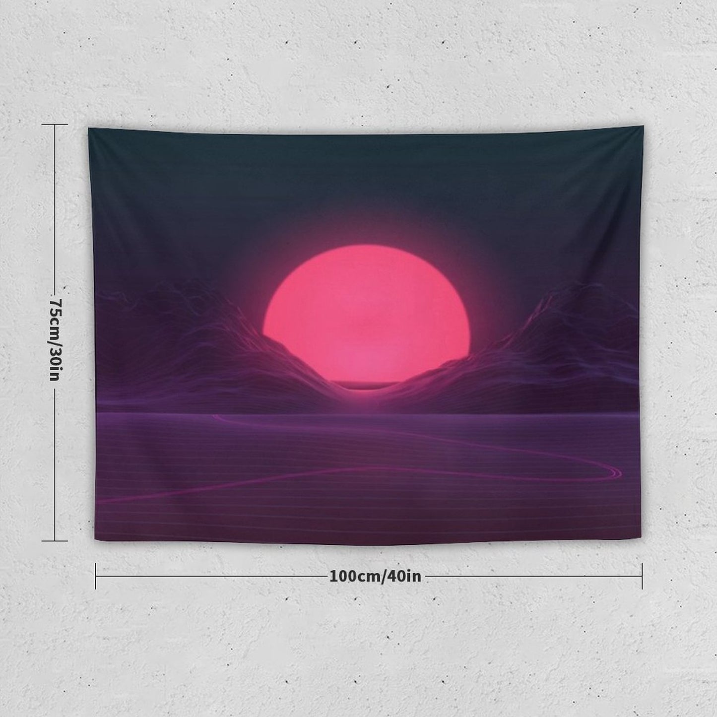 Neon Sunset Tapestry