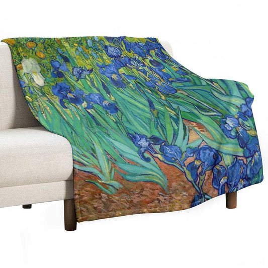 Irises by Vincent Van Gogh (May 1889) Throw Blanket