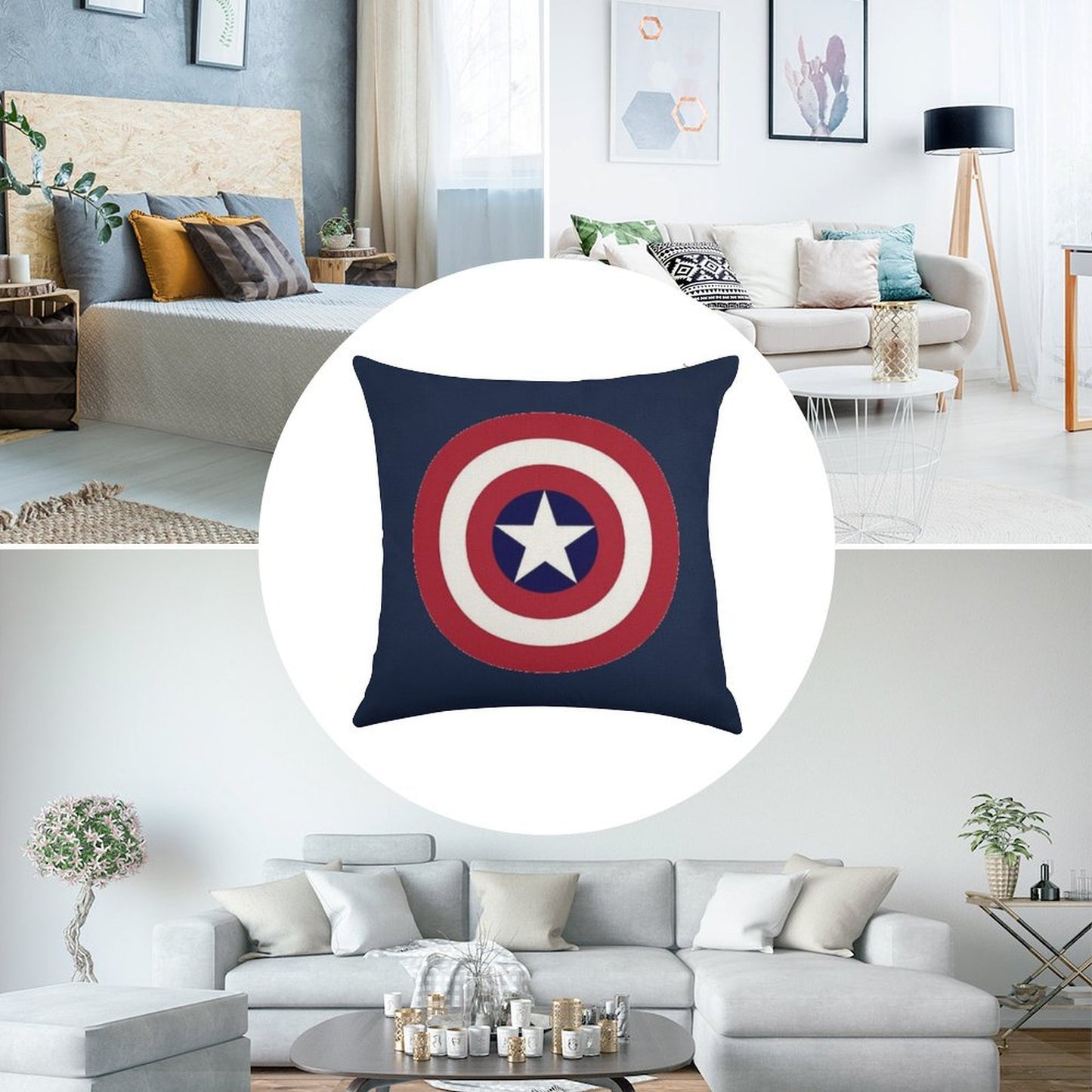 Super Hero Linen Throw Pillow Cover