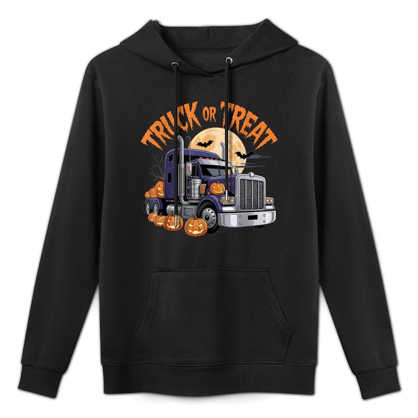 Truck Or Treat Funny Trucker Driver Halloween Costume Unisex Design Hoodie