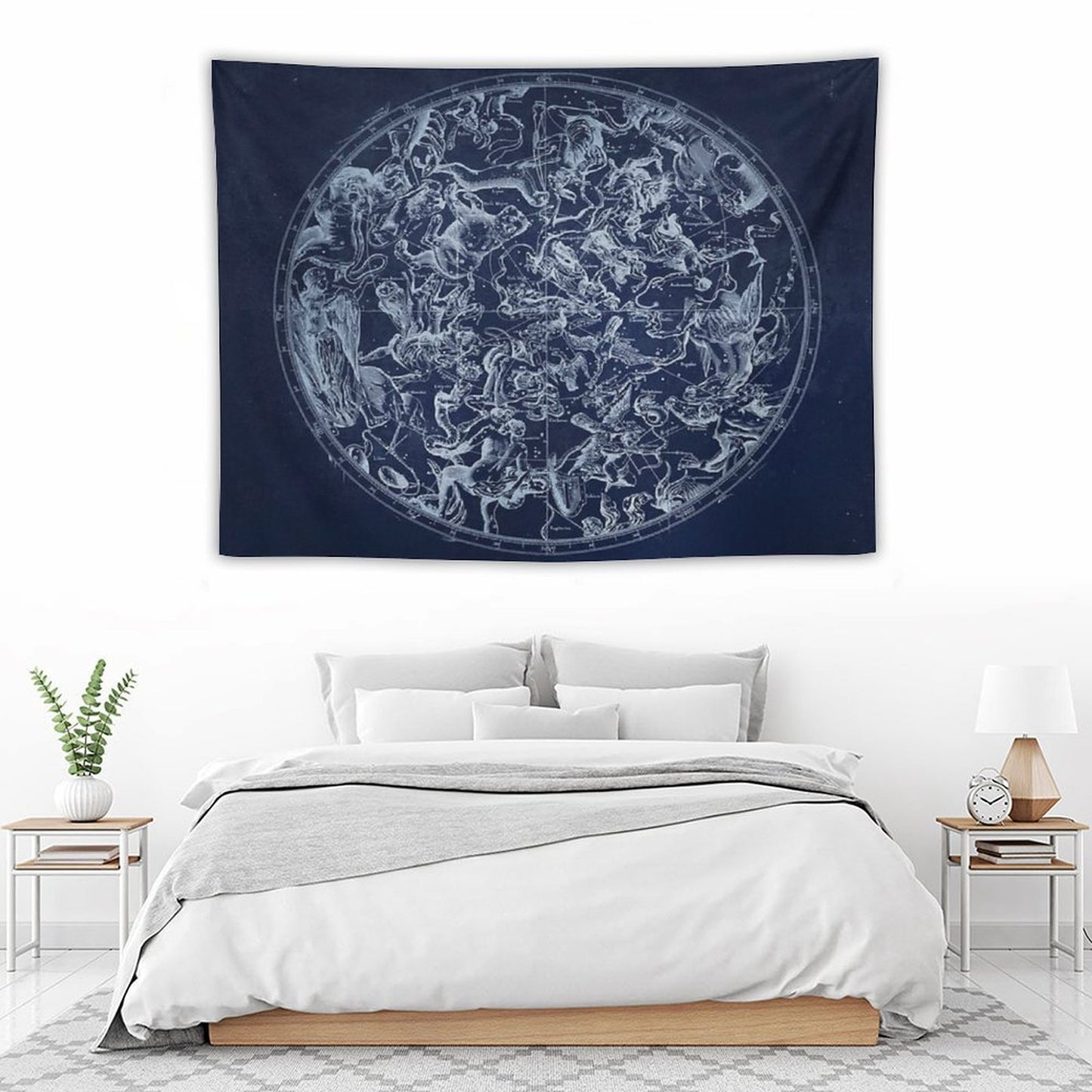 Vintage Constellations & Astrological Signs White Tapestry