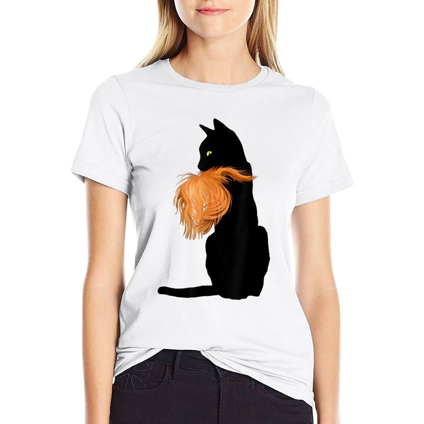 Cat Ladies for Kamala, Funny, Cat, Trump Hair, Womens Comfortable T-Shirt