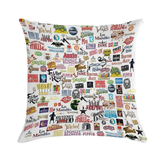 Musical Logos Soft Anti-Pilling Throw Pillow