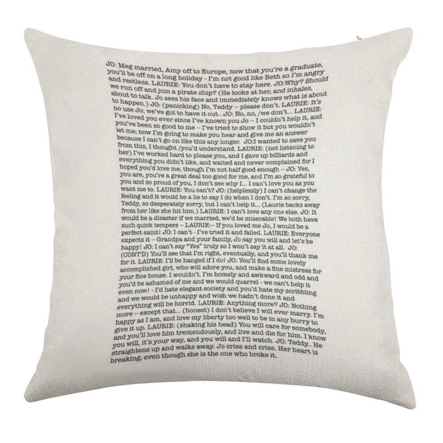 That One Scene In Little Women Linen Throw Pillow Cover