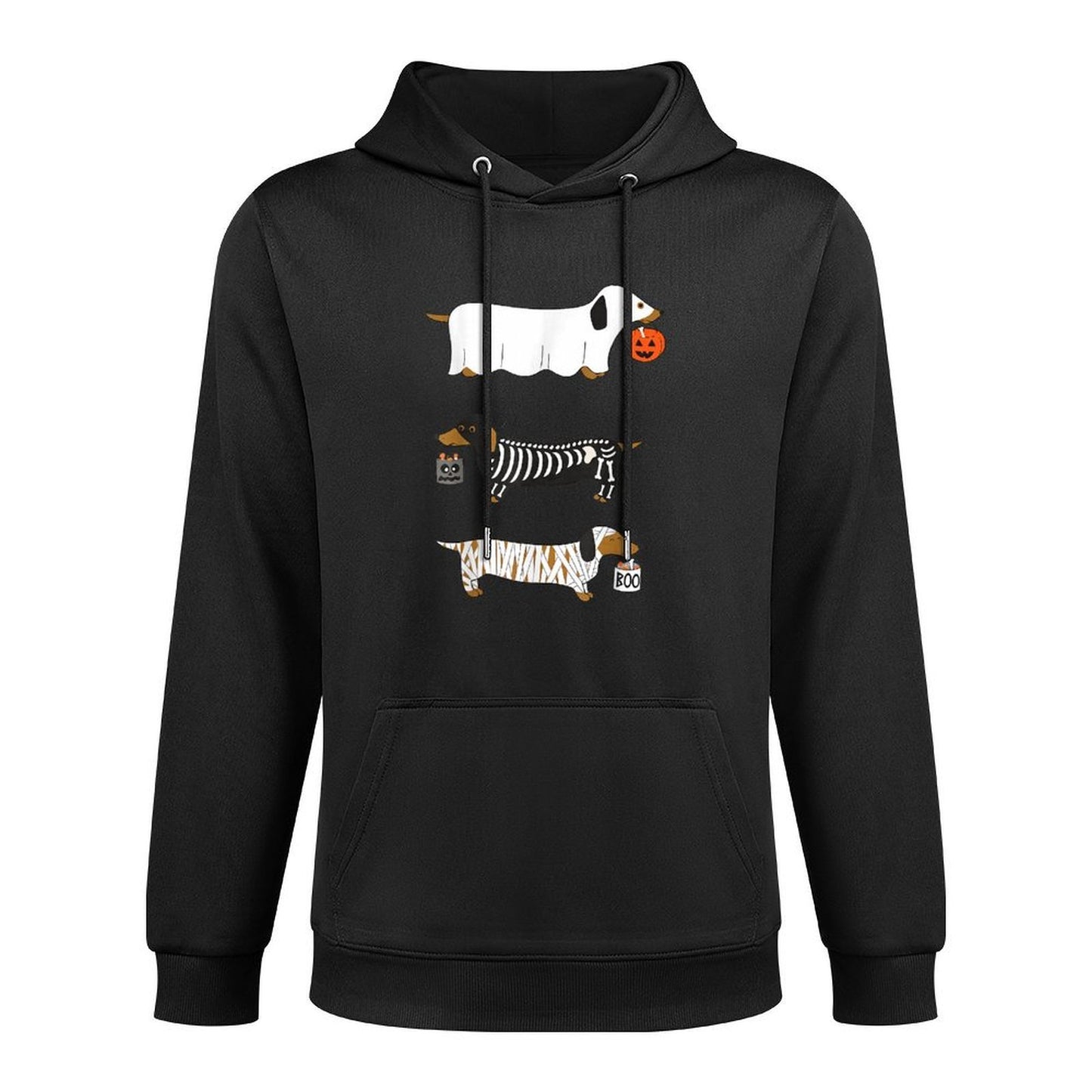 Retro Dachshund Halloween Wiener Dog Pumpkin Weenie Witch Durable Construction Hoodie