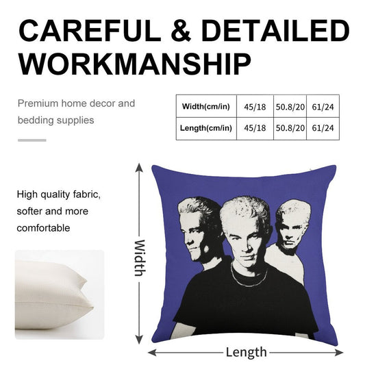 A Trio of Spike Linen Throw Pillow Cover