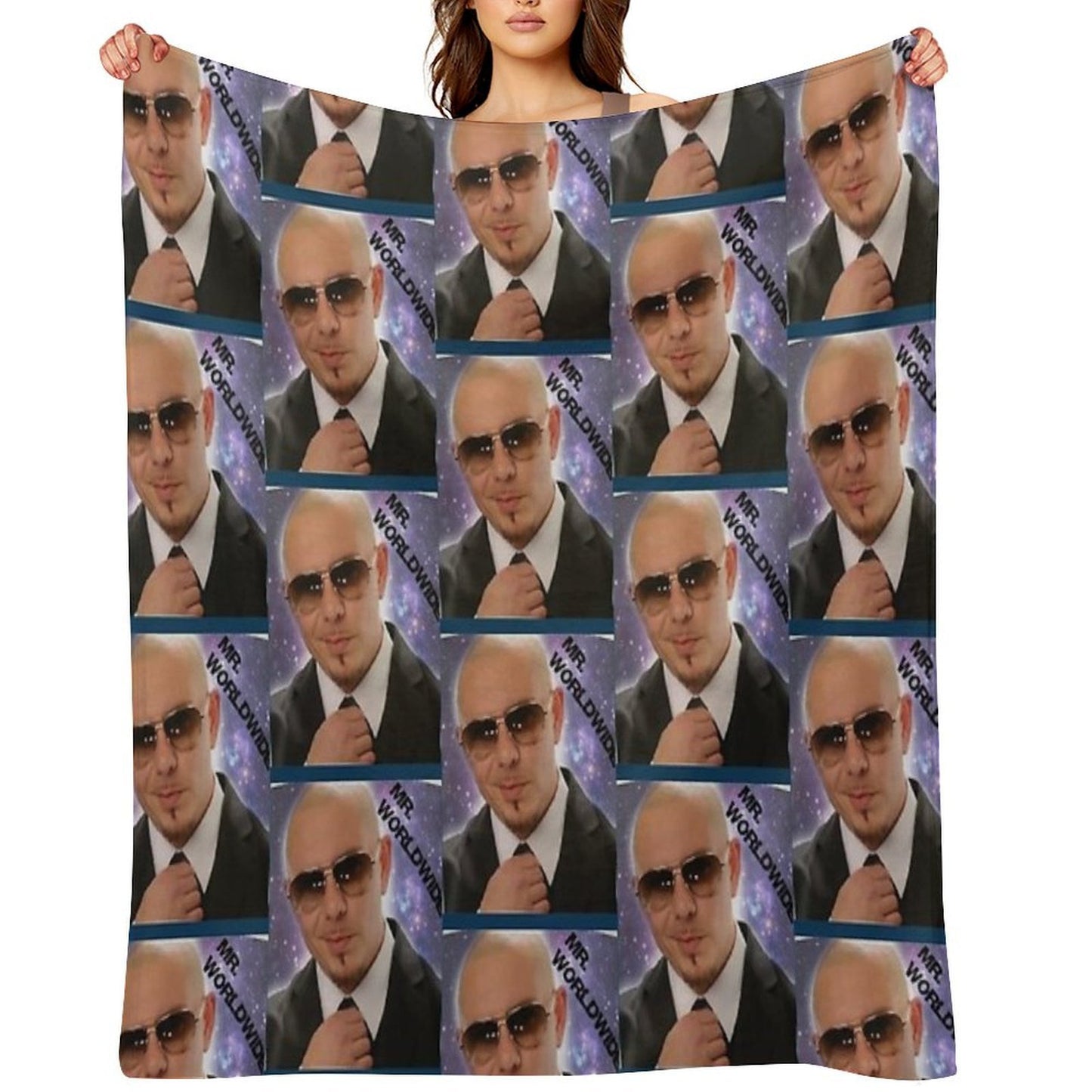 Mr Worldwide Throw Blanket
