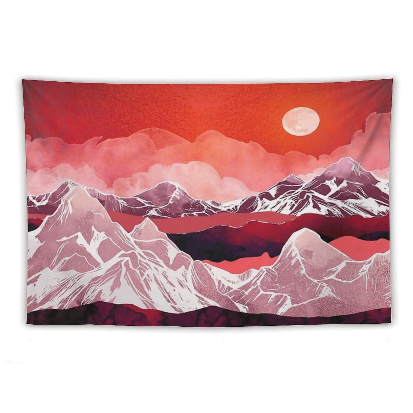 Scarlet Glow Tapestry