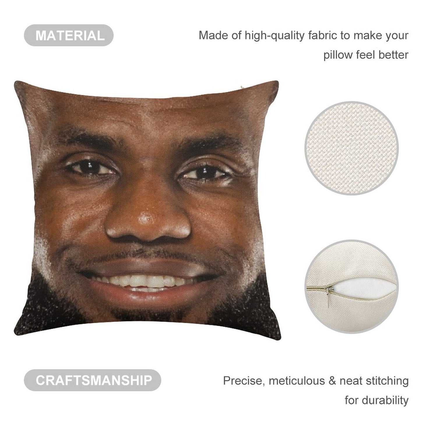 King James Lebron Linen Throw Pillow Cover