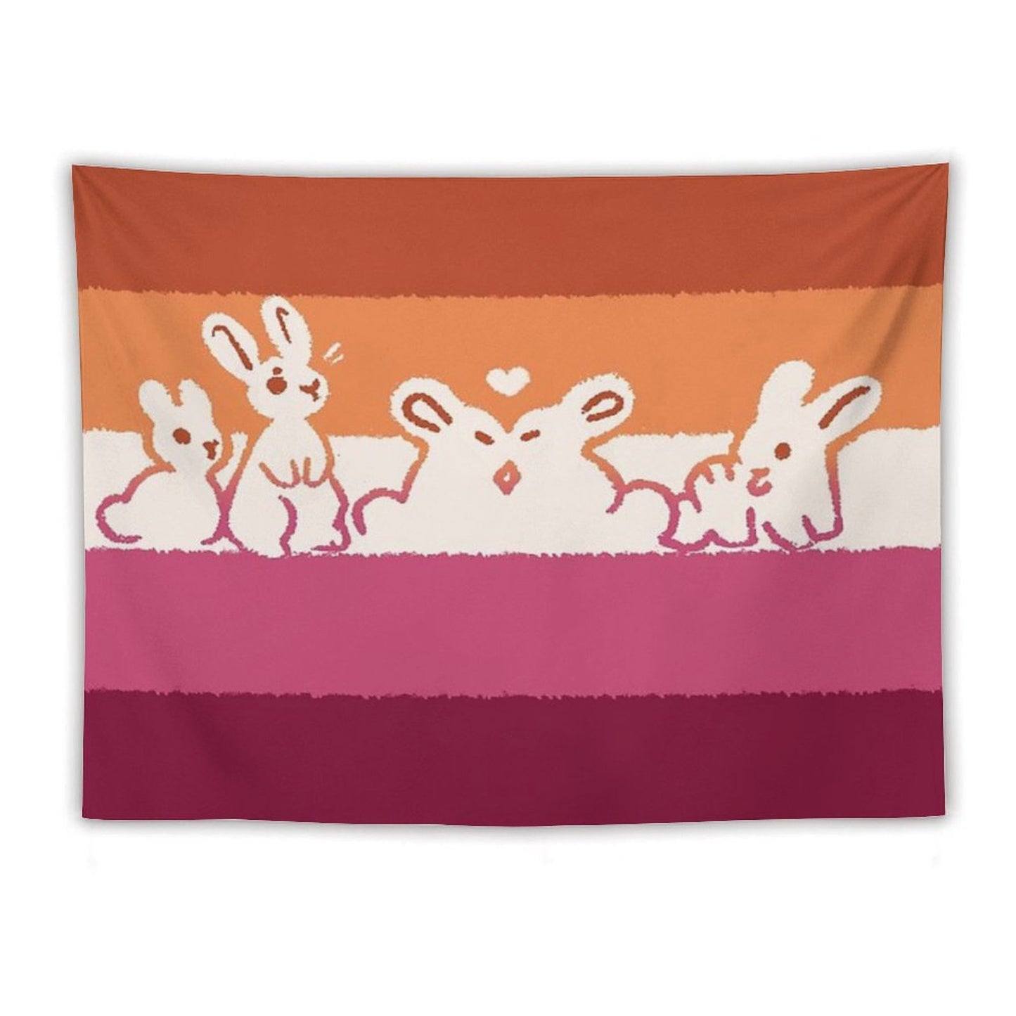 Lesbian Flag Bunnies Tapestry