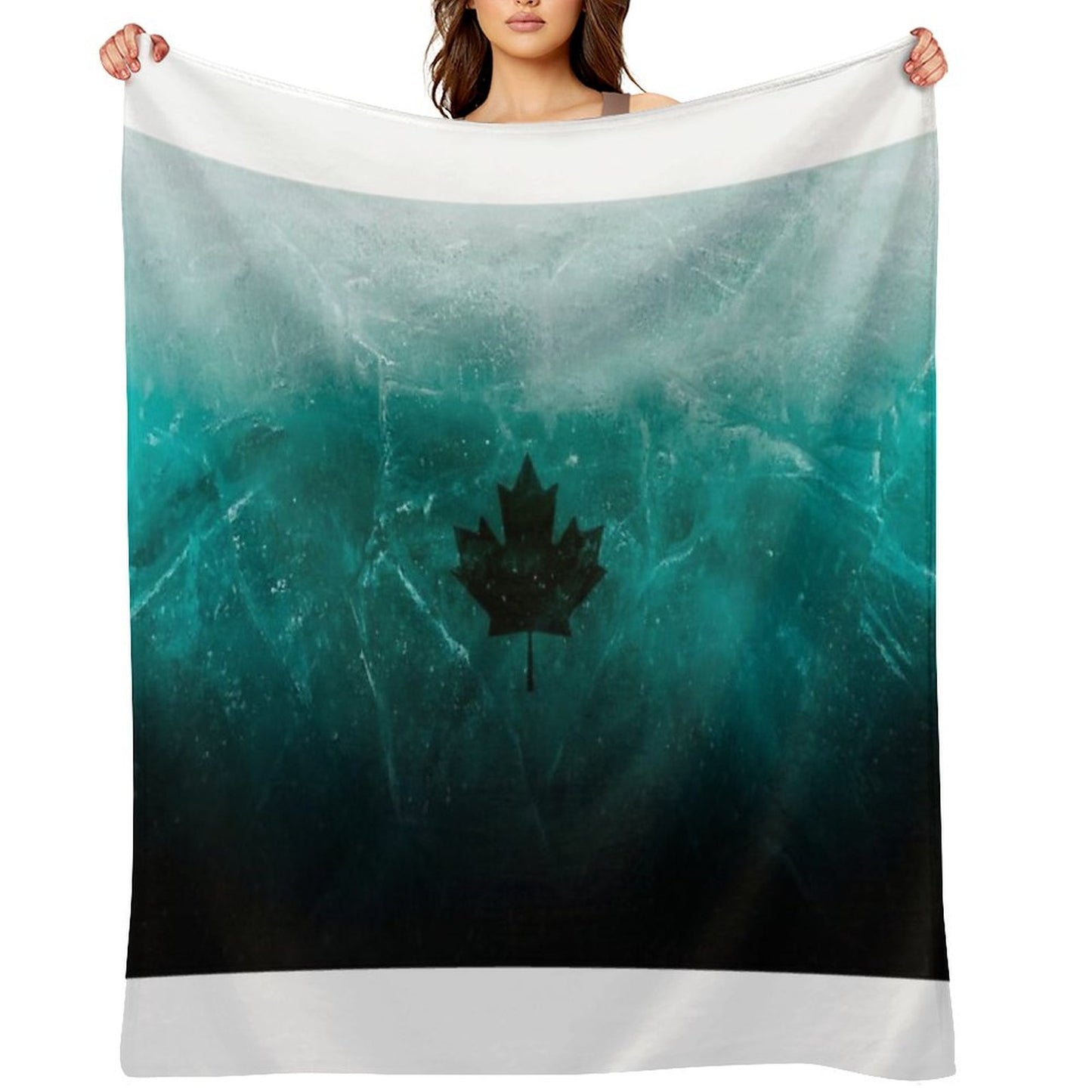 Black Ice Design Throw Blanket