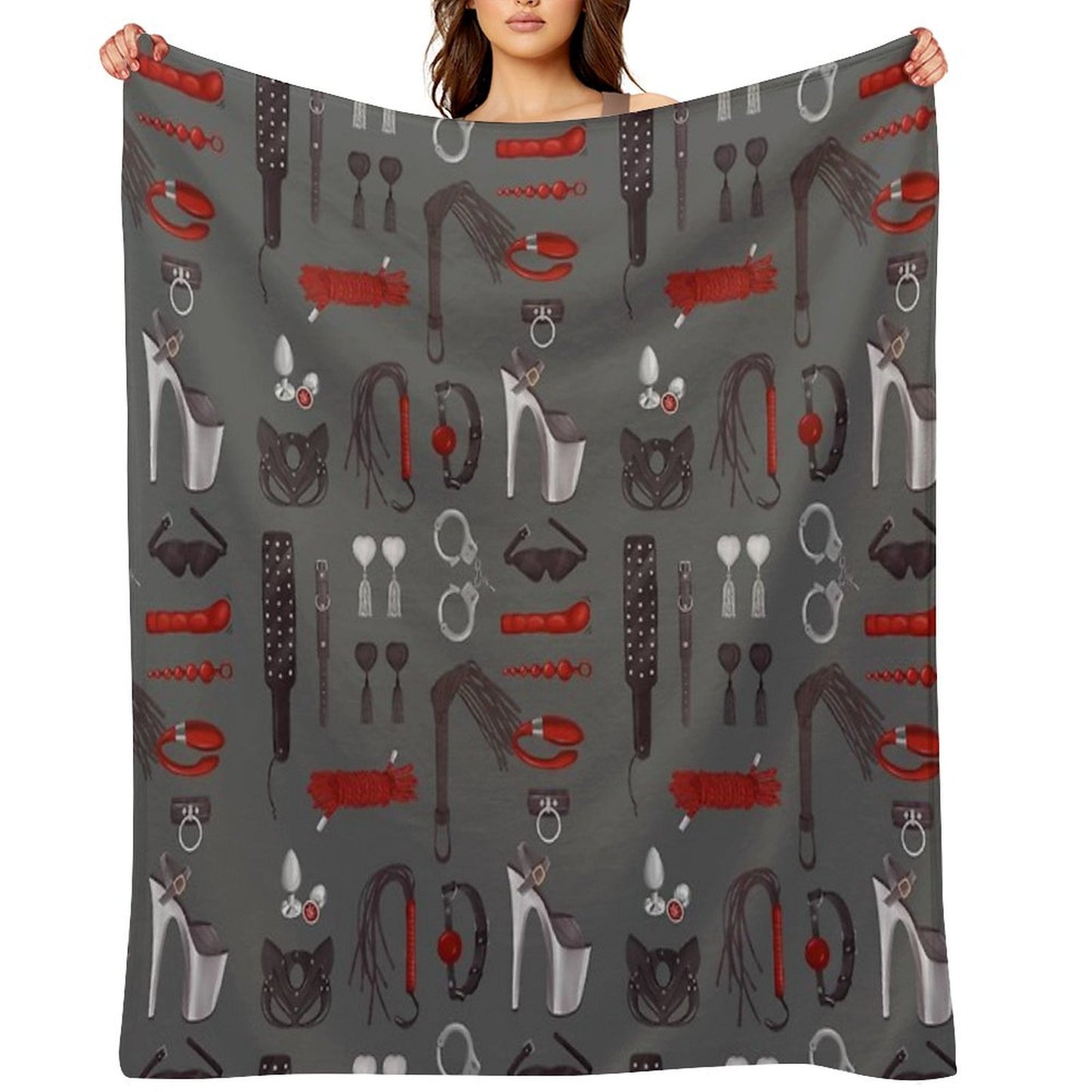 BDSM Erotic Fetish Toys Throw Blanket