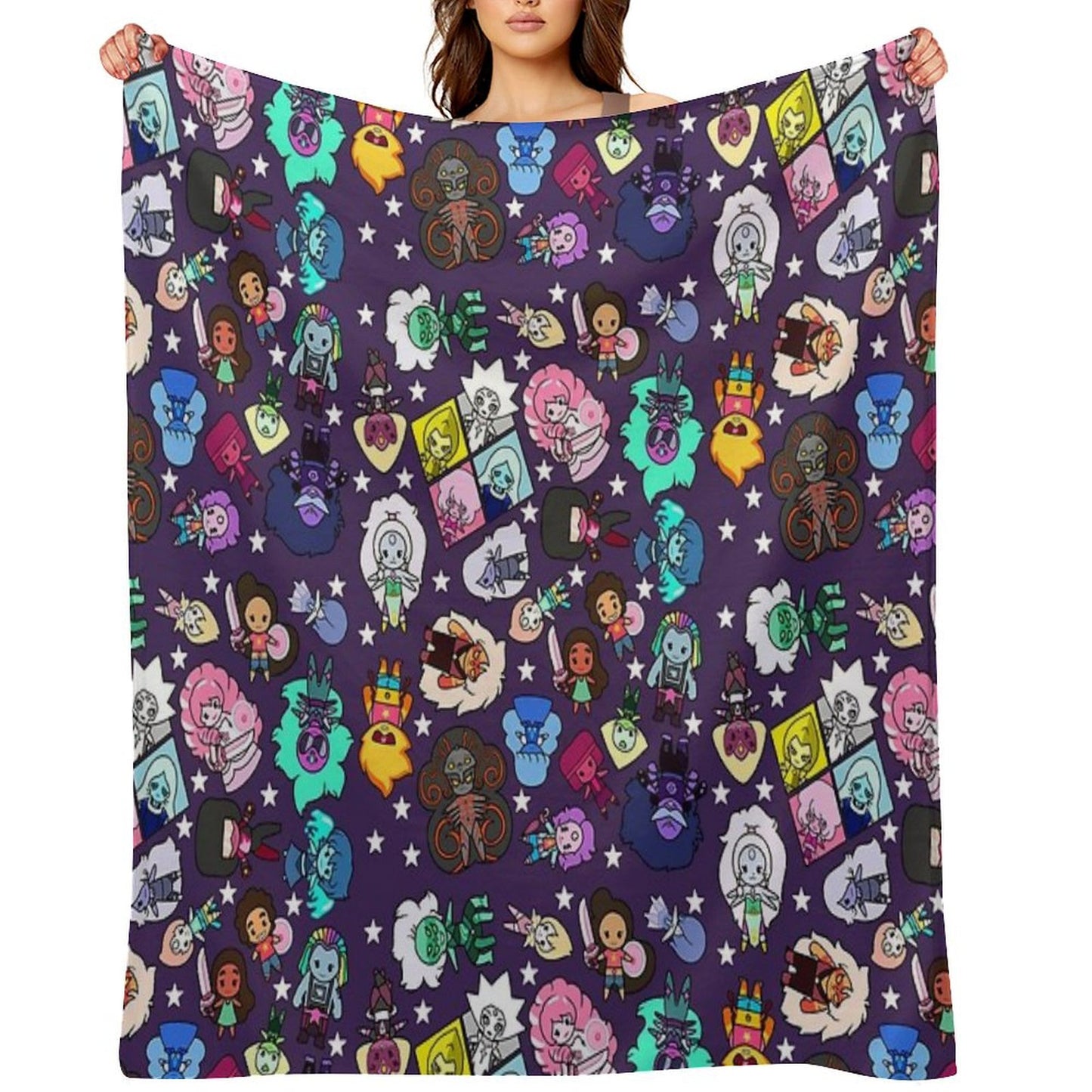 Crystal Gems Throw Blanket