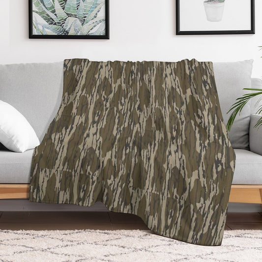 Everything Bottom Lands Camo Throw Blanket