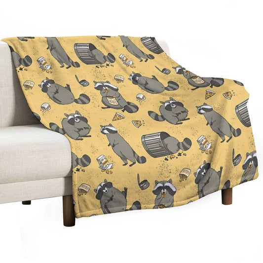 Rascally Raccoons Throw Blanket