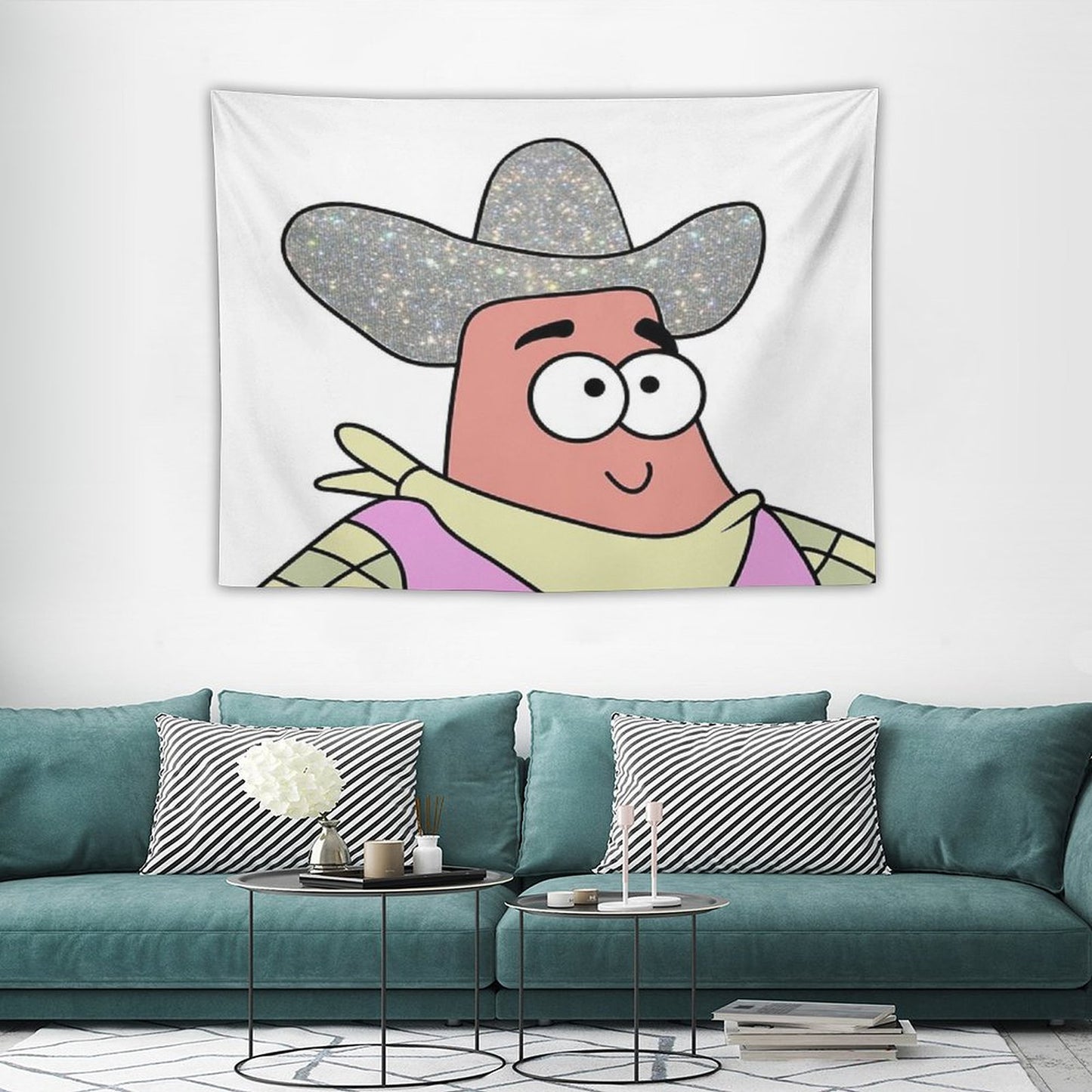 Yeehaw Patrick Star Tapestry