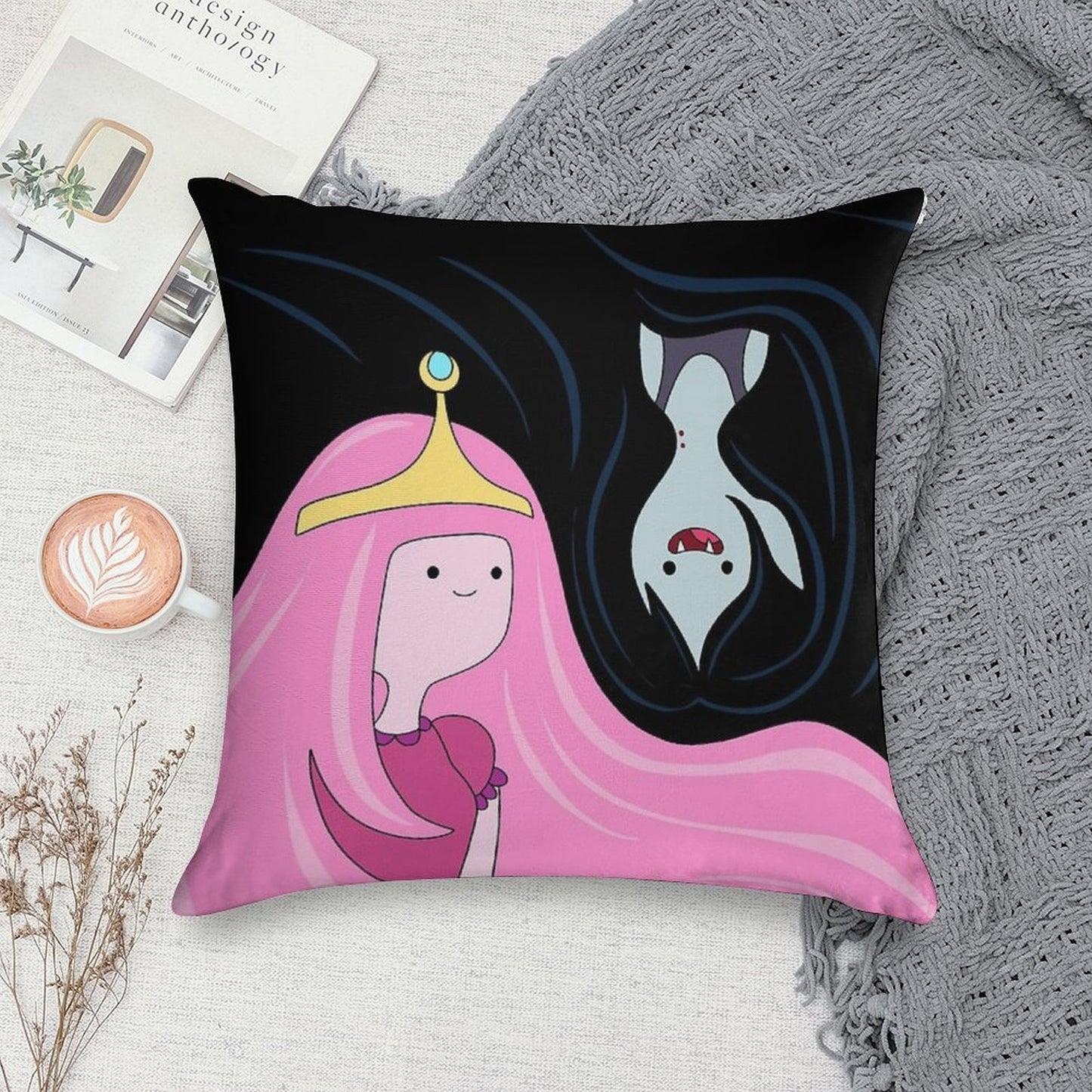 Princess Bubblegum And Marceline Soft Anti-Pilling Throw Pillow