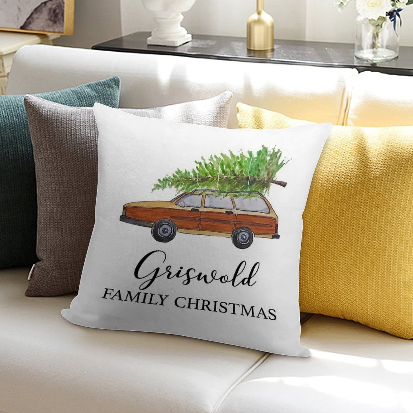 Christmas Vacation Griswold Family Christmas Soft High-Density Material Throw Pillow