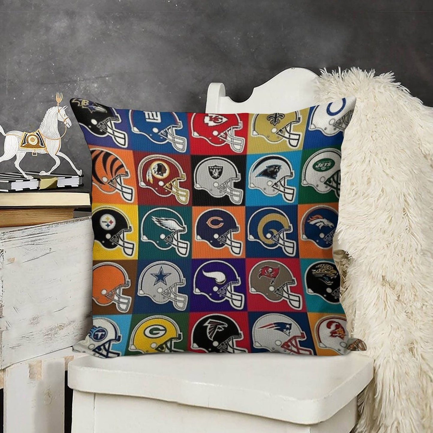 NFL USA Linen Throw Pillow Cover