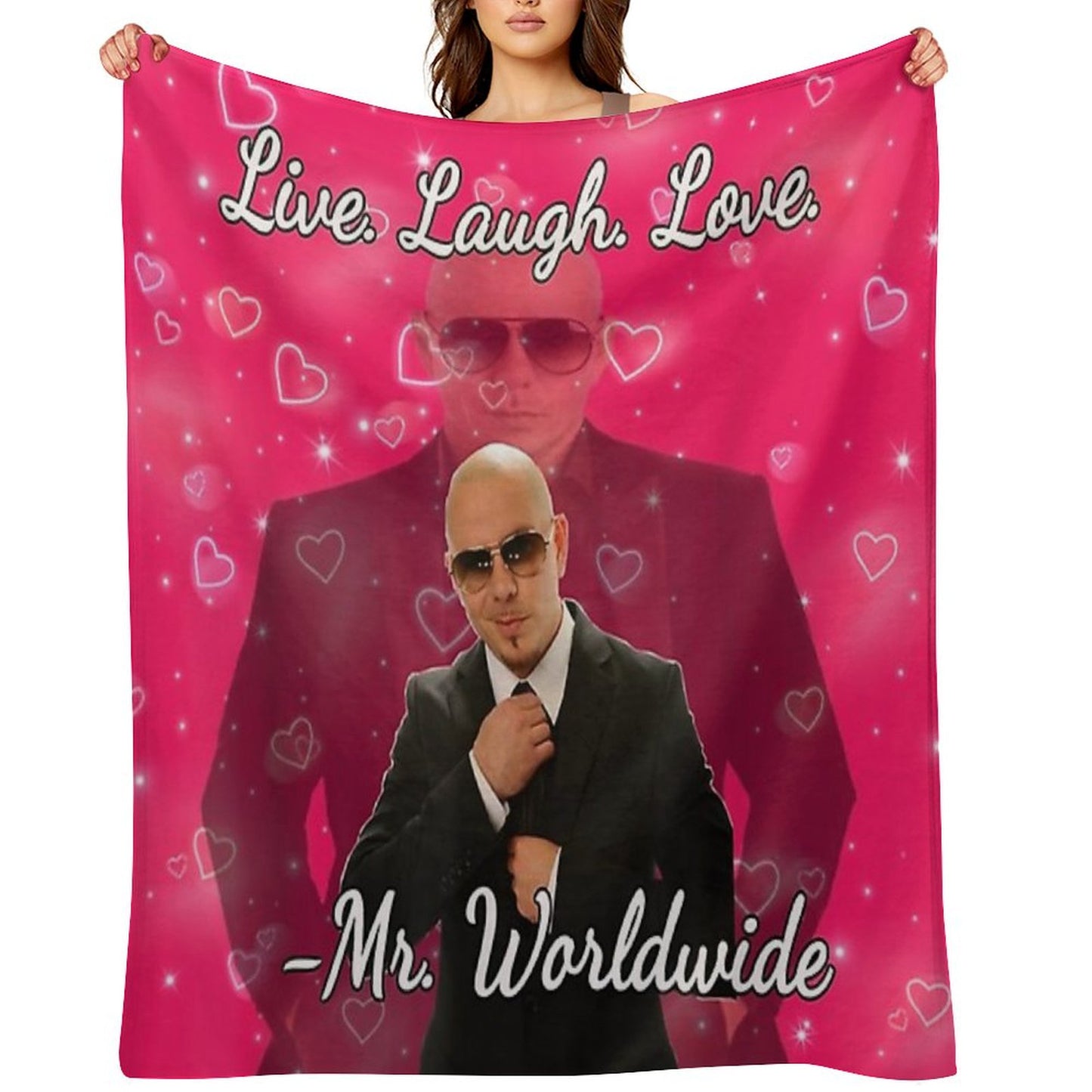 Mr Worldwide Pitbull Valentine Throw Blanket