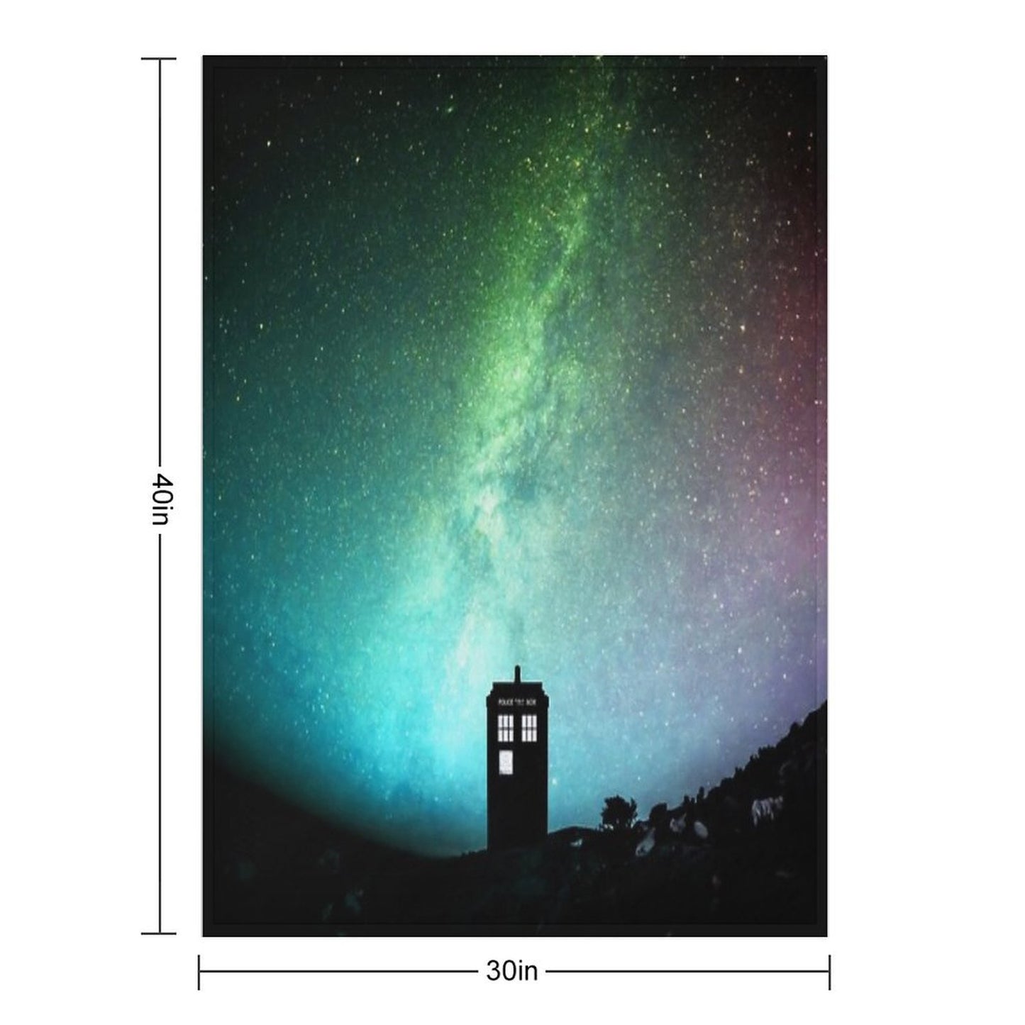 Starry Moon Art Blossom Throw Blanket