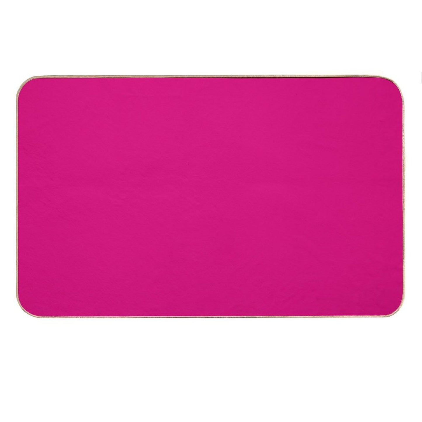 Hot Pink Fuchsia Solid Color Decor Bath Mat