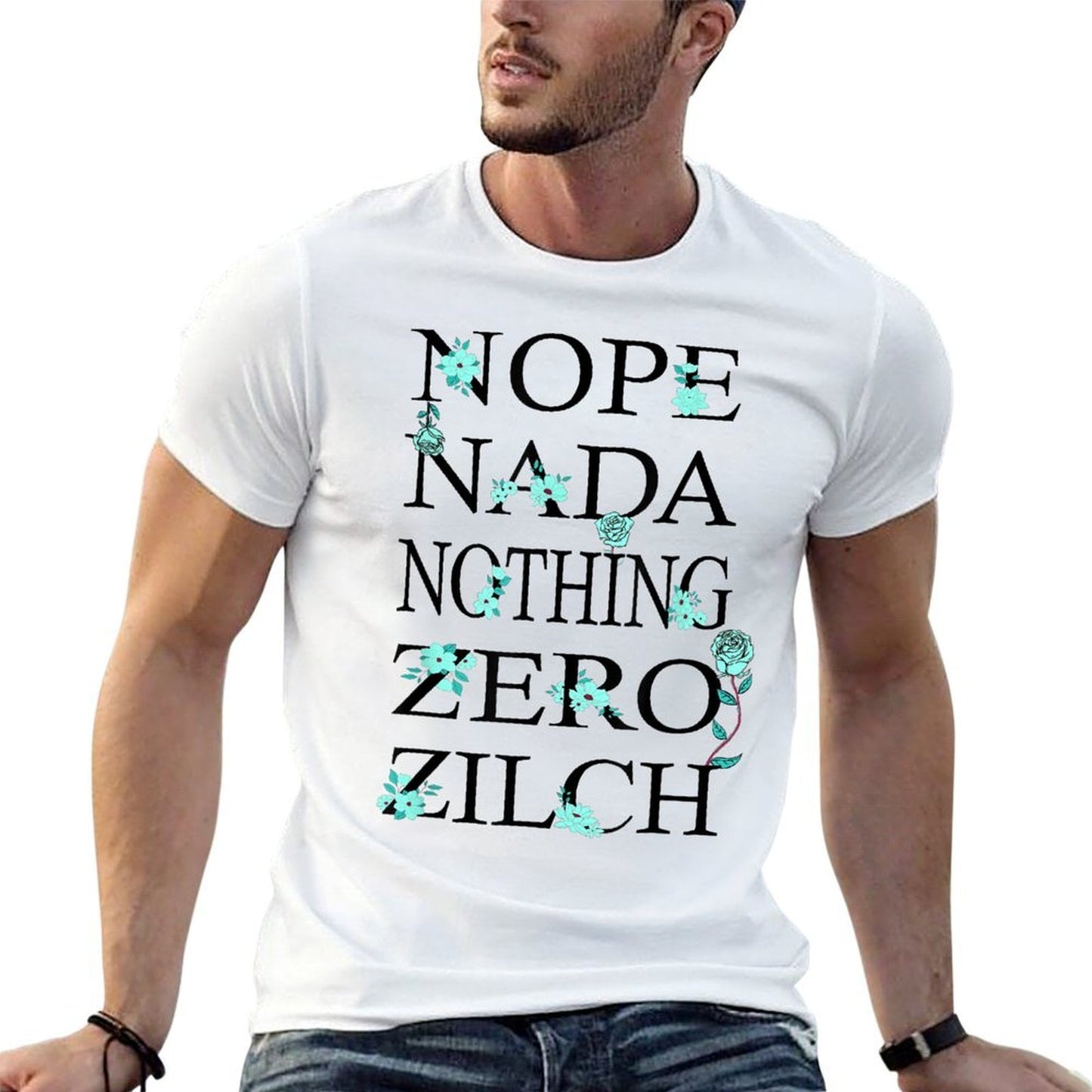Light Teal Aqua NOPE Light Teal Aqua Color Graphic V2 Soft T-Shirt