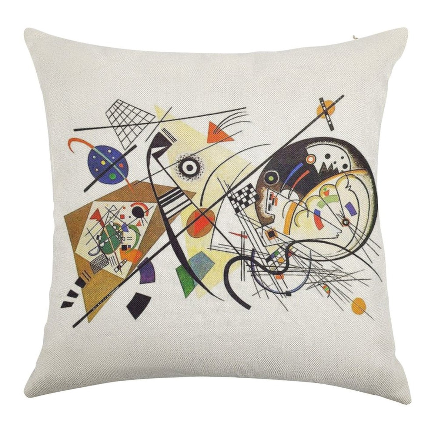 HD. Transverse Line (1923), by Wassily Kandinsky Linen Throw Pillow Cover