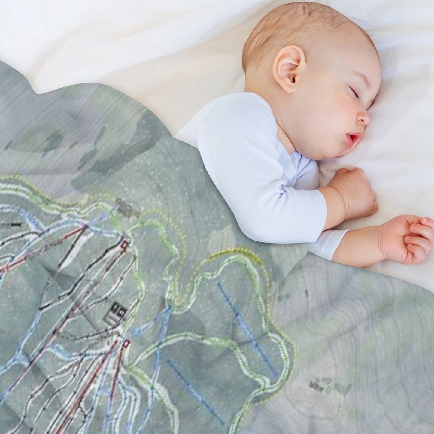 Okemo Resort Trail Map Throw Blanket